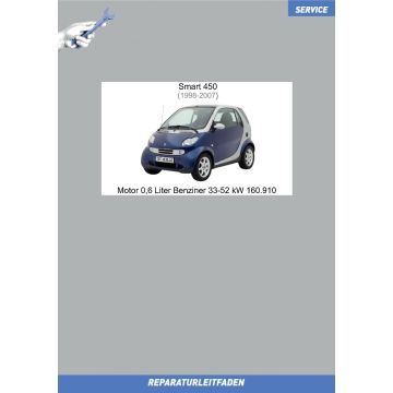 Smart 450 (1998-2007) Reparaturleitfaden Motor 0,6 Liter Benziner 33-52 kW 160.910