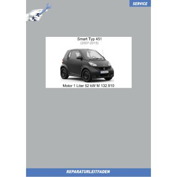 Smart Fortwo (2007-2015) Reparaturleitfaden Motor 1,0 Liter Benziner 52 kW 132.910