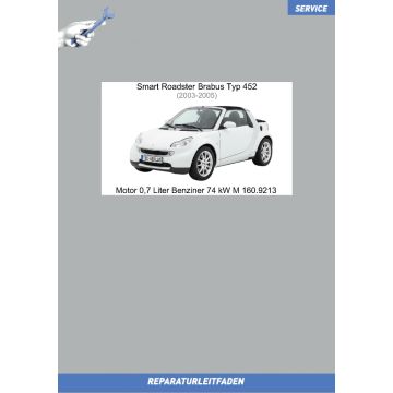 Smart Roadster Brabus (2003-2005) Reparaturleitfaden Motor 0,7 Liter Benziner 74 kW M 160.923