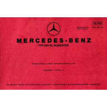Mercedes Benz 300 SL Roadster W 198 II Ersatzteilliste 