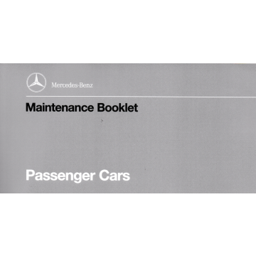 Mercedes Benz W126 (1989-1993) Maintenance Booklet