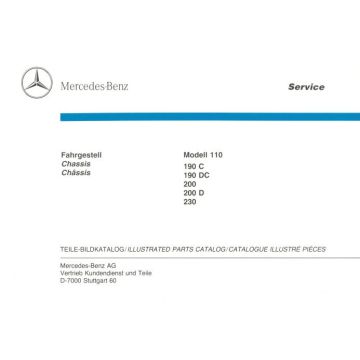 Mercedes Benz W110 (1959-1971) Teile Bildkatalog Fahrgestell