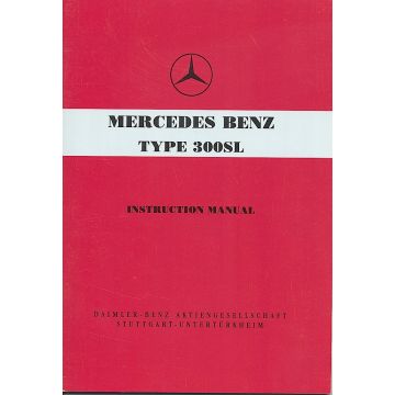 Mercedes Benz W198 300 SL Coupé (1958-1963)  Owners Manual