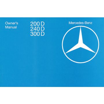 Mercedes Benz W123 200D 240D 300D (1979-1982) Owners Manual