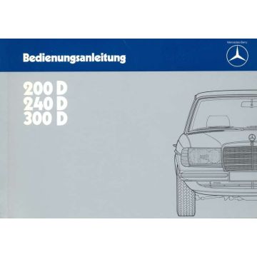 Mercedes Benz W123 200D 240D 300D (1983-1984) Betriebsanleitung