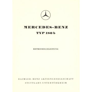 Mercedes Benz W 120 180b (1959-1961) Betriebsanleitung