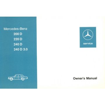 Mercedes Benz W115 200D - 240D 3.0 (1974-1976) Owners Manual