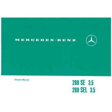 Mercedes Benz W108 280SE / 280SEL 3,5 (1967-1972) Owners Manual 