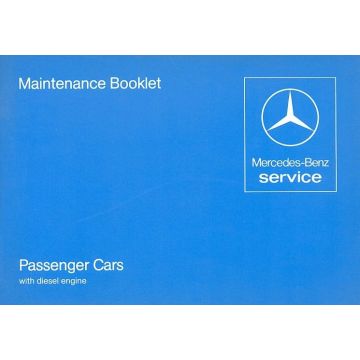 Mercedes Benz W123 Diesel (1982) Maintenance Booklet