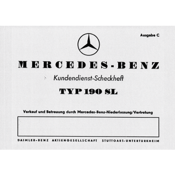 Mercedes Benz 190SL W121 (1955-1963) - Wartungsheft