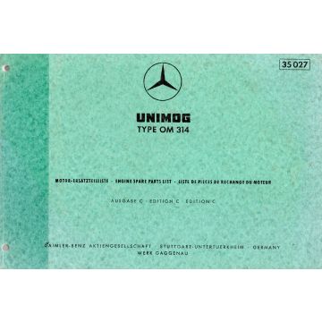 Mecedes Benz Type OM 314 (1973) Motor Esatzteiliste