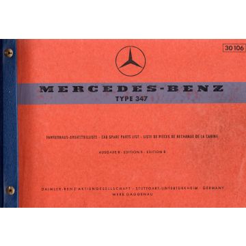 Mercedes Benz 347 (1970) Faherhaus Ersatzteilliste Ausgabe B