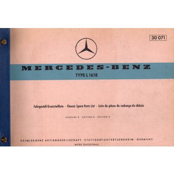 Mercedes Benz L 1618(1967) Fahrgestell Ersatzteilliste Ausgabe B