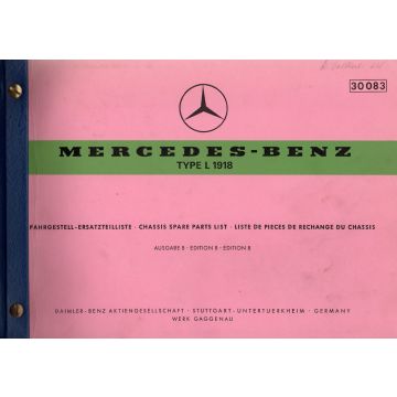 Mercedes Benz L 1918 (1968) Fahrgestell und Ersatztilliste Ausgabe B