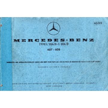 Mercedes Benz L 206 D -L 306 D (1973) Fahrgestell und Aufbau Ersatzteilliste