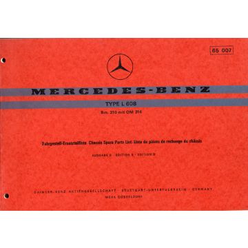 Mercedes Benz L 608 (1971) Fahrgestell Ersatzteilliste Ausgabe B