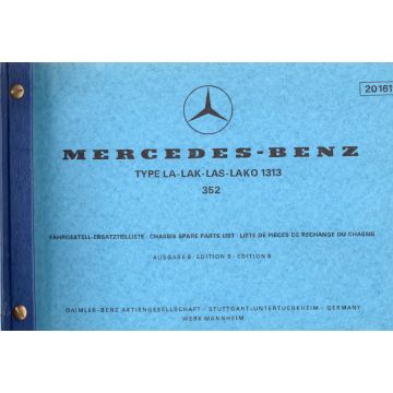 Mercedes Benz LA-LAK-LAS-LAKO 1313 352 (1972) Fahrgestell Ersatzteilliste Ausgabe A 