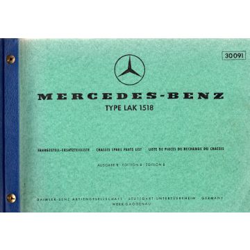 Mercedes Benz Lak 1518 (1969) Fahrgestell Ersatzteilliste