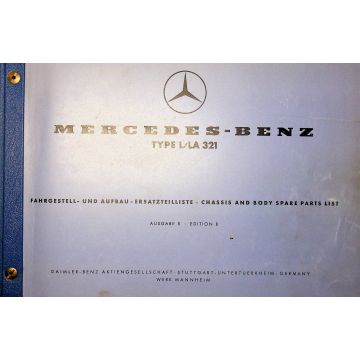 Mercedes Benz LLA 321 (1958) Fahrgestell und Aufbau Ersateilliste