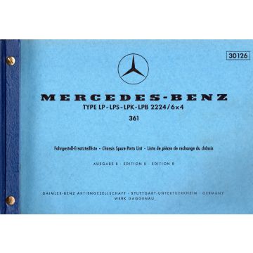 Mercedes Benz LP-LPS-LPK-LPB 2224/6x4 361 (1972) Fahrgestell Ersatzteilliste
