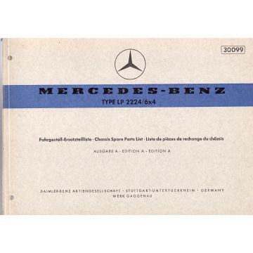 Mercedes Benz LP2224 /6x4  (1969)  Fahrgestell Ersatzteilliste Ausgabe A