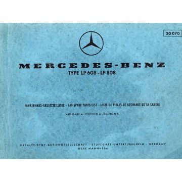 Mercedes Benz LP 608-LP 808 (1967) Fahrerhaus Ersatzteilliste Ausgabe A 