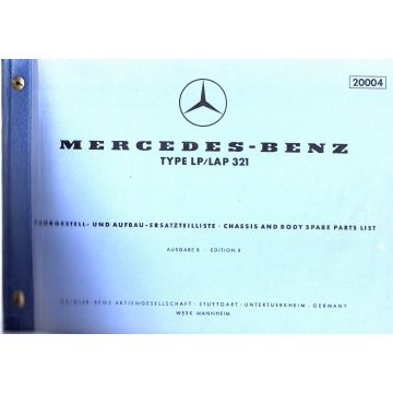 Mercedes Benz LP/Lap 321 (1959) Fahrgestell und Aufbau Ersatzteilliste