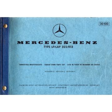 Mercedes Benz LP/Lap 322/1113 (1969) Fahrgestelle Ersatztelliste Ausgabe C