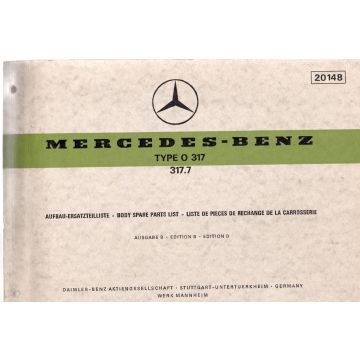 Mercedes Benz O317 (1972) Aufbau Ersatzteilliste