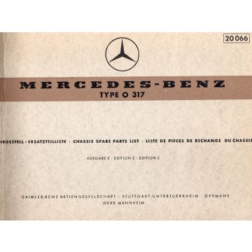 Mercedes Benz O 317 Fahrgestell-Ersatzteile (1967) Ausgabe E 