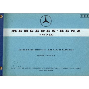 Mercedes Benz O 322 (1961) Aufbau Ersatzteile Ausgabe A