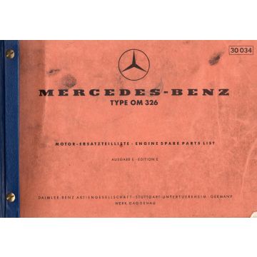 Mercedes Benz OM 326 (1962) Motor - Ersatzteilliste Ausgabe E