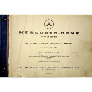 Mercedes Benz OP 311/312 (1958) Fahrgestell-Ersatzteilliste