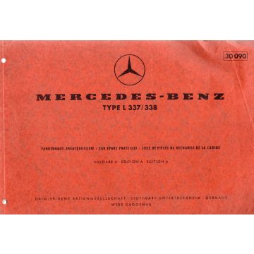 Mercedess Benz L 377/338 (1968) Fahrerhaus-Ersatzteilliste Ausgabe A