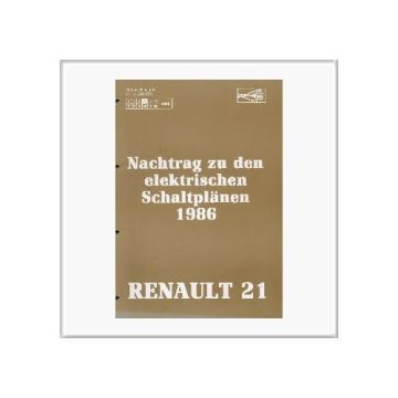 Renault 21 1986 - Schaltpläne Nachtrag