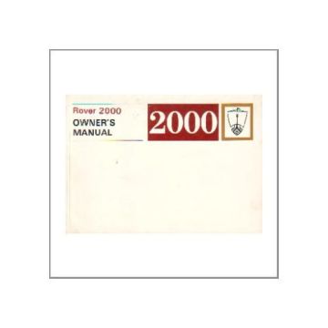 Rover 2000 1971 - Owner's manual