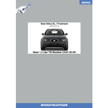 Seat Altea XL / Freetrack (2006-2015) Reparaturleitfaden Motor 1,4 Liter TSI Benziner CAXC 92 kW
