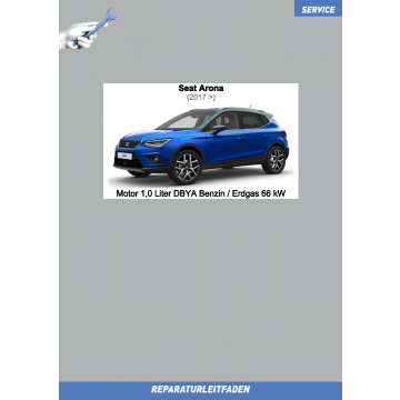 Seat Arona (2017 ➤) Reparaturleitfaden Motor 1,0 Liter DBYA Benzin / Erdgas 66 kW