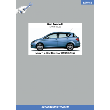 Seat Toledo 3 (2004-2009) Reparaturleitfaden Motor 1,4 Liter Benziner CAXC 92 kW