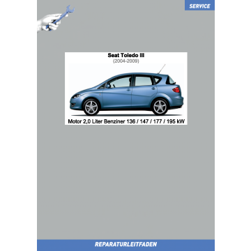 Seat Toledo 3 (2004-2009) Reparaturleitfaden Motor 2,0 Liter Benziner 136 / 147 / 177 / 195 kW