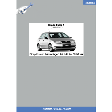 Skoda Fabia 1 (1999-2007) Reparaturleitfaden Einspritzanlage und Zündanlage 1,0 / 1,4 Liter 37-50 kW