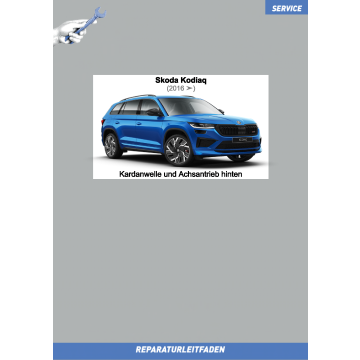 Skoda Kodiaq (2016 ➤) Reparaturleitfaden Kardanwelle und Achsantrieb hinten 
