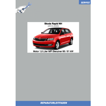 Skoda Rapid (2012-2020) Reparaturleitfaden Motor 1,6 Liter MPI Benziner 66 / 81 kW