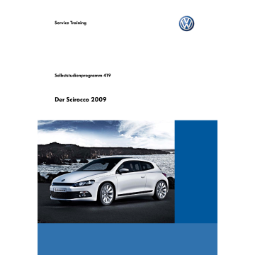 SSP Selbststudienprogramm 419 Der Scirocco 2009