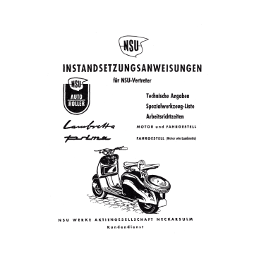 NSU Lambretta 125/150 ccm (>1955) - Reparaturanleitung