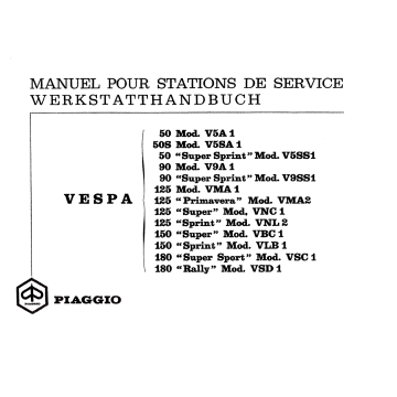 Piaggio Vespa 50-180 ccm (63-76) - Werkstatthandbuch