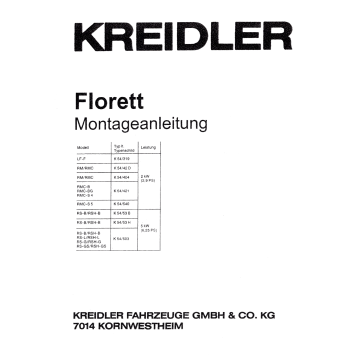 Kreidler Florett - Montageanleitung