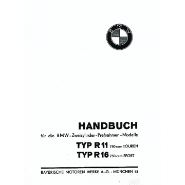 BMW R11 / R16 750ccm Preßrahmen (30-34) Betriebsanleitung