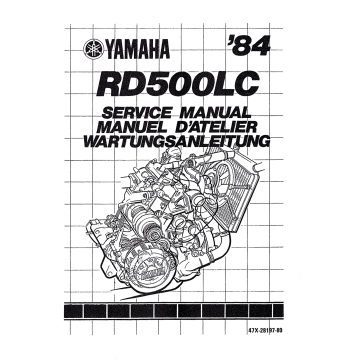 Yamaha RD 500 LC (>1984) - Wartungsanleitung