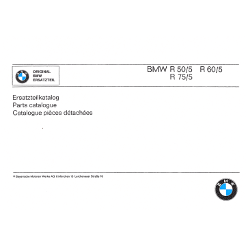 BMW R 50/5 / R 60/5 / R 75/5 (69>) - Ersatzkatalog